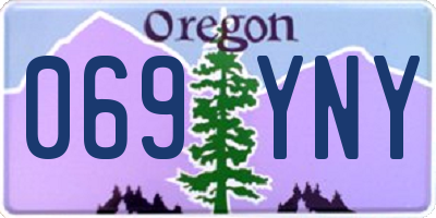 OR license plate 069YNY