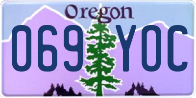 OR license plate 069YOC