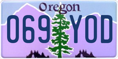 OR license plate 069YOD