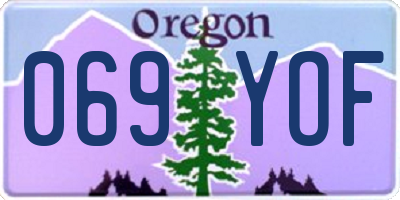 OR license plate 069YOF