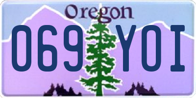 OR license plate 069YOI