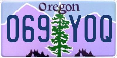 OR license plate 069YOQ