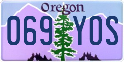 OR license plate 069YOS