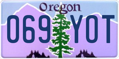 OR license plate 069YOT