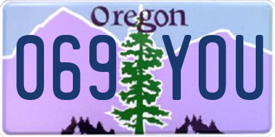 OR license plate 069YOU