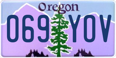 OR license plate 069YOV