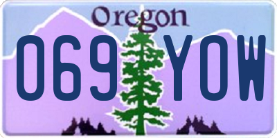 OR license plate 069YOW