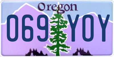 OR license plate 069YOY