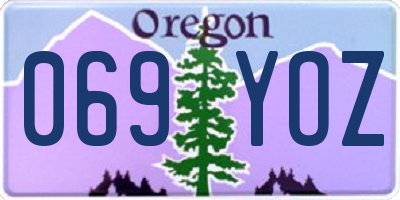 OR license plate 069YOZ