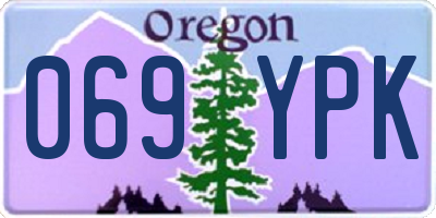 OR license plate 069YPK