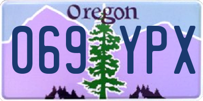 OR license plate 069YPX