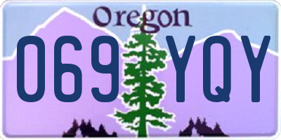OR license plate 069YQY