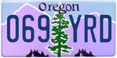 OR license plate 069YRD