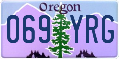OR license plate 069YRG