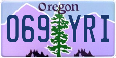 OR license plate 069YRI