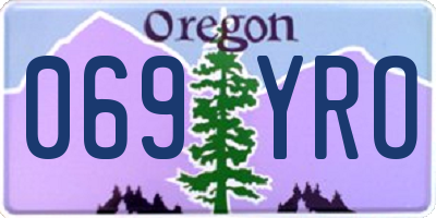 OR license plate 069YRO