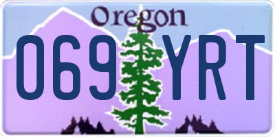 OR license plate 069YRT