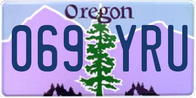OR license plate 069YRU