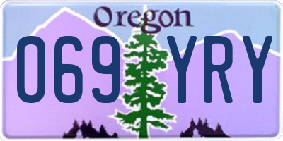 OR license plate 069YRY