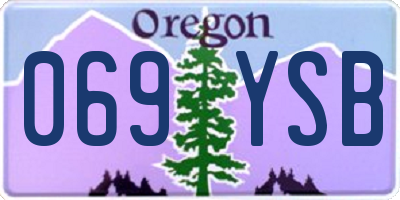 OR license plate 069YSB