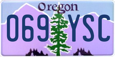 OR license plate 069YSC