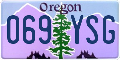OR license plate 069YSG