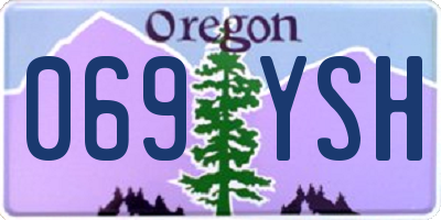 OR license plate 069YSH