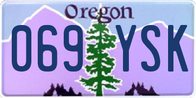 OR license plate 069YSK