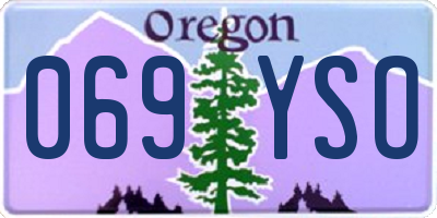 OR license plate 069YSO