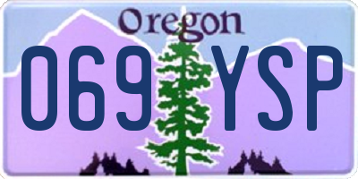 OR license plate 069YSP