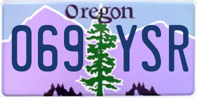 OR license plate 069YSR