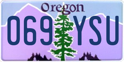 OR license plate 069YSU