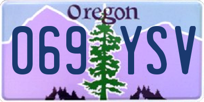 OR license plate 069YSV