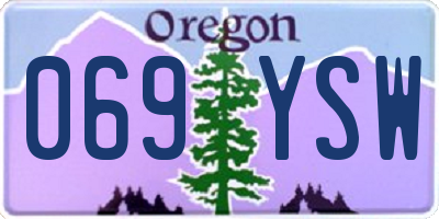 OR license plate 069YSW