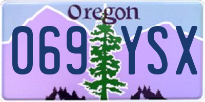 OR license plate 069YSX