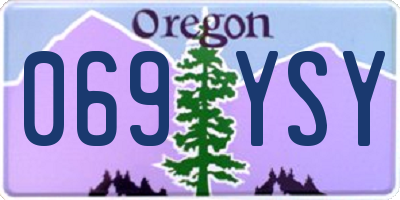 OR license plate 069YSY
