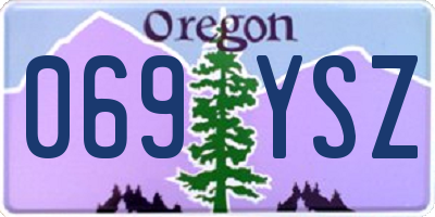 OR license plate 069YSZ