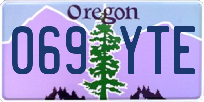 OR license plate 069YTE