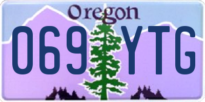 OR license plate 069YTG
