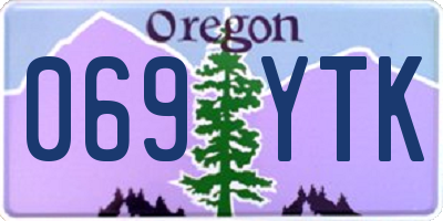 OR license plate 069YTK