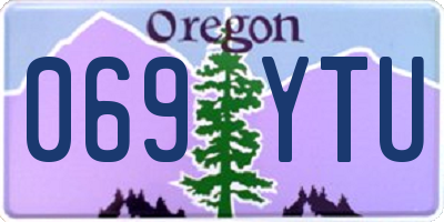 OR license plate 069YTU