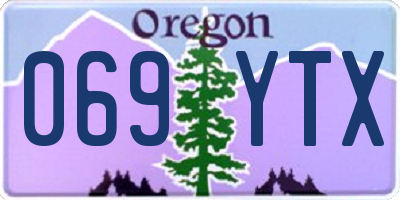 OR license plate 069YTX