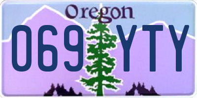 OR license plate 069YTY