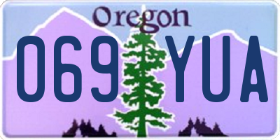 OR license plate 069YUA
