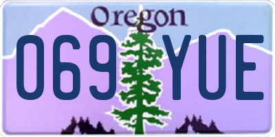 OR license plate 069YUE