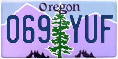 OR license plate 069YUF