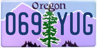 OR license plate 069YUG