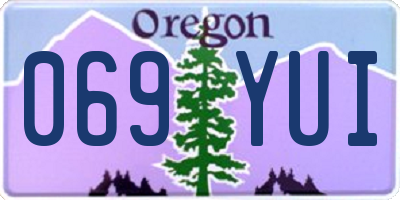OR license plate 069YUI