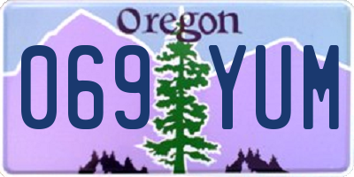 OR license plate 069YUM