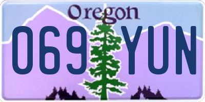 OR license plate 069YUN